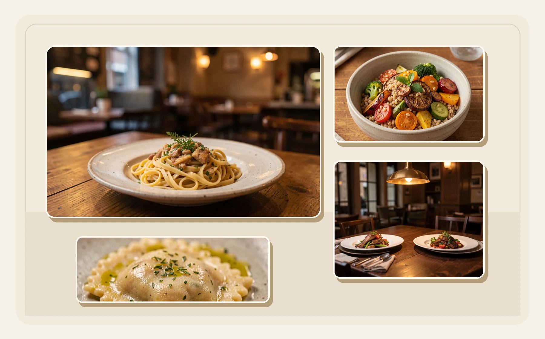 Local food launch pack with hero image, social crop, storefront cover, and detail crop