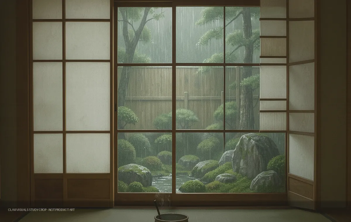 Japanese rain room interior study